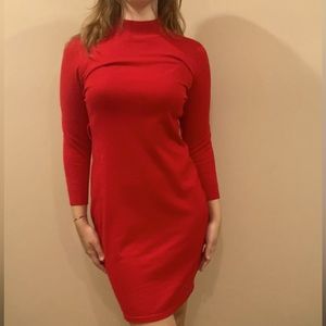 Soft red  sweater dress